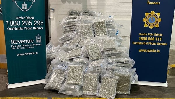 506kg of cannabis, with an estimated value of €10,120,000 seized in Co Louth