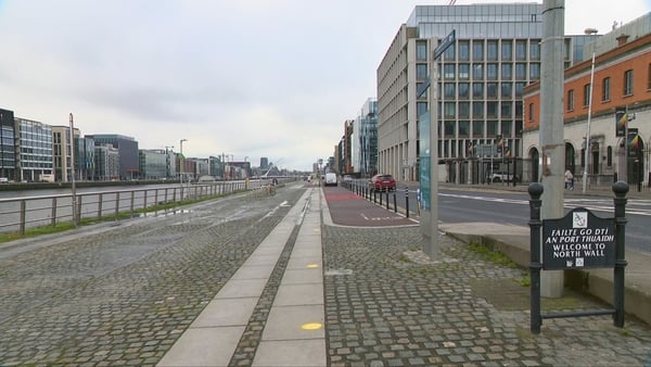 North Wall Quay in Dublin city
