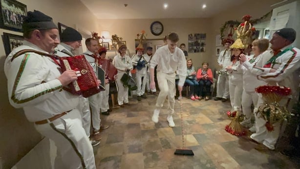 Brush dancing at Kilgobnet Biddy 