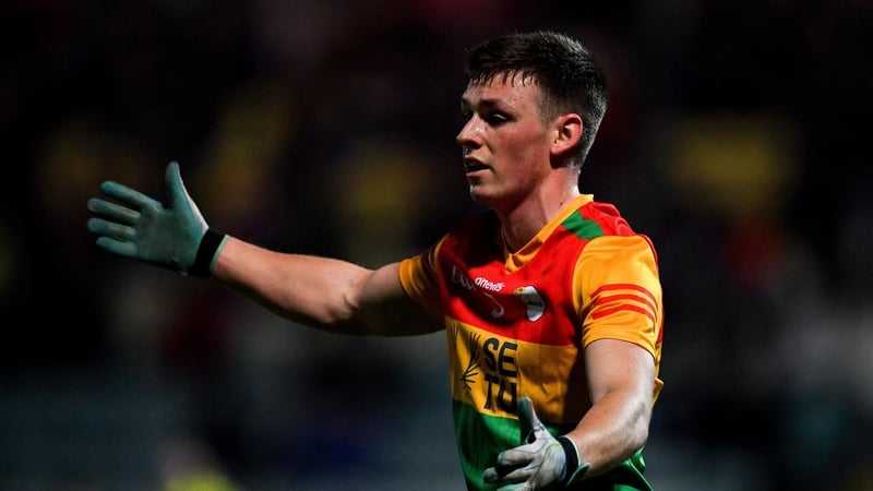 4 January 2023; Kikey Bambrick of Carlow during the O'Byrne Cup Group B Round 1 match between Carlow and Meath at Netwatch Cullen Park in Carlow. Photo by Ray McManus/Sportsfile