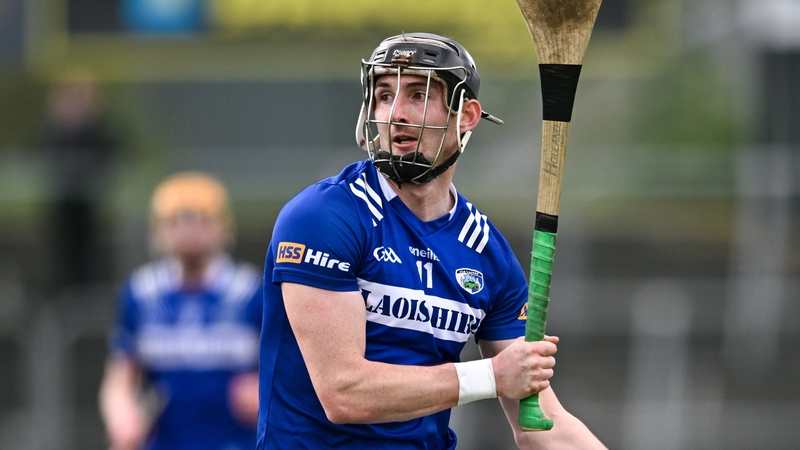 31 March 2024; Aaron Dunphy of Laois during the Allianz Hurling League Division 2A Final match between Carlow and Laois at Netwatch Cullen Park in Carlow. Photo by Ben McShane/Sportsfile