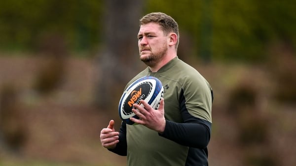 1 February 2026; Tadhg Furlong during an Ireland Rugby squad training session at The Campus in Quinta do Lago, Portugal. Photo by Brendan Moran/Sportsfile