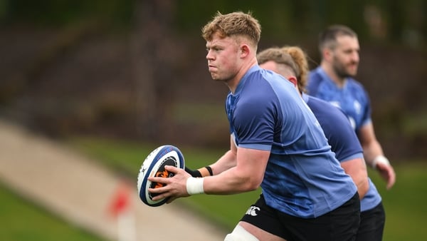 29 January 2026; Bryn Ward during an Ireland Rugby squad training session at The Campus in Quinta do Lago, Portugal. Photo by Brendan Moran/Sportsfile