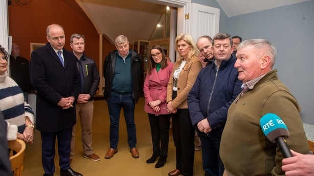 The Taoiseach speaking with Wicklow residents affected by flooding