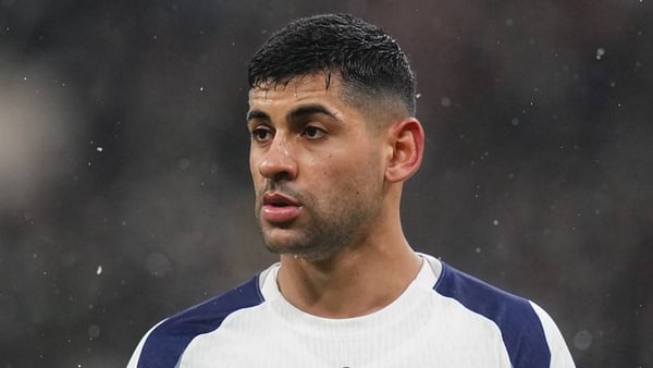 Cristian Romero (Tottenham Hotspur) looks on during the Champions League group game between Eintracht Frankfurt and Tottenham Hotspur at the Deutsche Bank Park, Frankfurt, Germany, on January 28, 2026. (Photo by Ulrik Pedersen/NurPhoto via Getty Images)