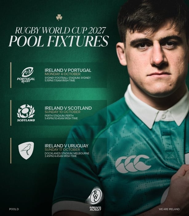Ireland RWC 2027 Fixtures 