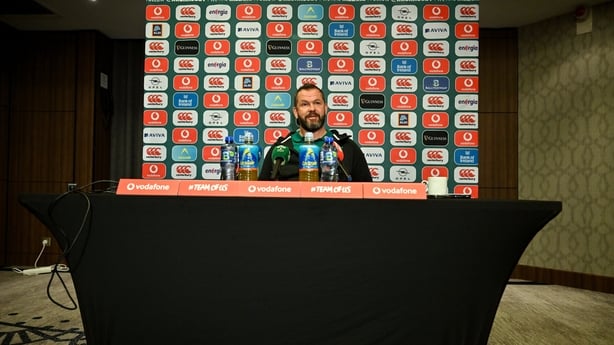 3 February 2026; Head coach Andy Farrell during an Ireland Rugby media conference at Renaissance Paris La Defense Hotel in Paris, France. Photo by Brendan Moran/Sportsfile