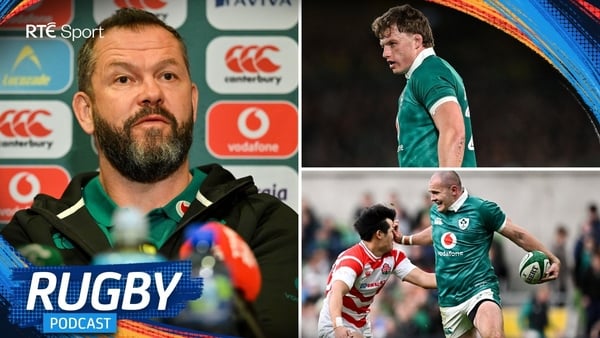 Andy Farrell, Cian Prendergast and Jacob Stockdale