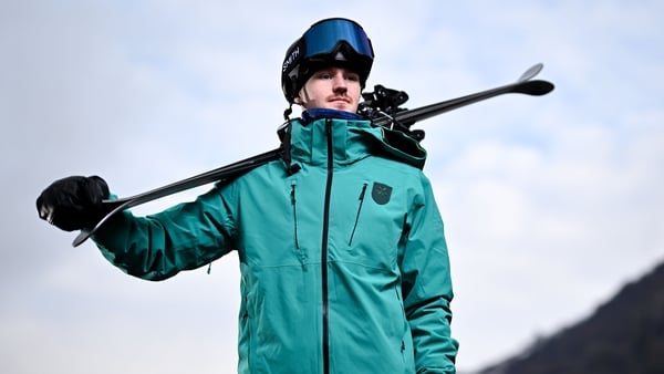 Team Ireland freestyle half-pipe skiier Ben Lynch during the Milano Cortina 2026 content capture day ahead of the Winter Olympic Games in Bolzano