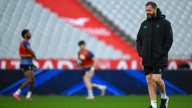 4 February 2026; Head coach Andy Farrell during the Ireland rugby squad captain's run at Stade de France in Paris, France. Photo by Brendan Moran/Sportsfile