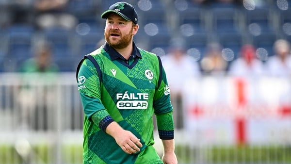 Ireland captain Paul Stirling during match one of the T20 International Series between Ireland and England at Malahide Cricket Ground in Dublin.