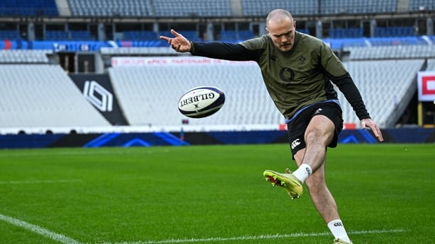 4 February 2026; Jacob Stockdale during the Ireland rugby squad captain's run at Stade de France in Paris, France. Photo by Brendan Moran/Sportsfile