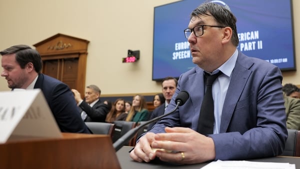 Comedy writer and journalist Graham Linehan testifies on "Europe's Threat to American Speech and Innovation" at the US Capitol