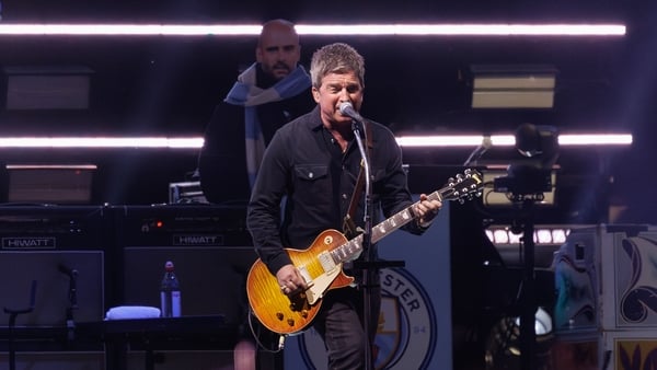 Noel Gallagher of Oasis performs on stage at the Oasis Live '25 World Tour held at the Rose Bowl on September 07, 2025 in Pasadena, California. (Photo by Rich Polk/Variety via Getty Images)