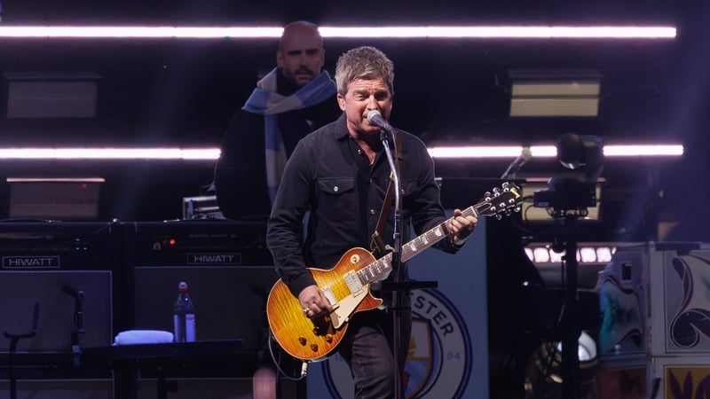 Noel Gallagher of Oasis performs on stage at the Oasis Live '25 World Tour held at the Rose Bowl on September 07, 2025 in Pasadena, California. (Photo by Rich Polk/Variety via Getty Images)