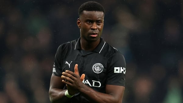 Marc Guehi of Manchester City applauds the fans after the teams draw following the Premier League match between Tottenham Hotspur and Manchester City at Tottenham Hotspur Stadium on February 1, 2026