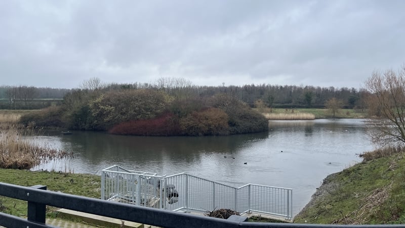 a photo of the flood alleviation schemes on the river poddle