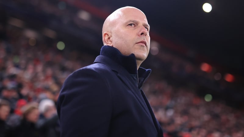 Liverpool manager Arne Slot looks on before the UEFA Champions League 2025/26 League Phase MD8 match between Liverpool FC and Qarabag FK at Anfield on January 28, 2026 in Liverpool, England