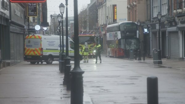 Emergency services at scene of fatal bus crash in Dublin city