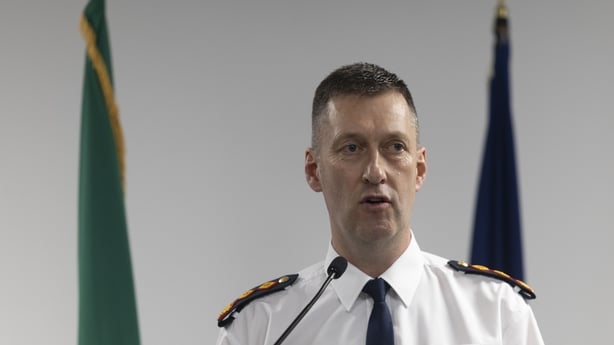 Justin Kelly speaking to the media in Store Street Garda Station