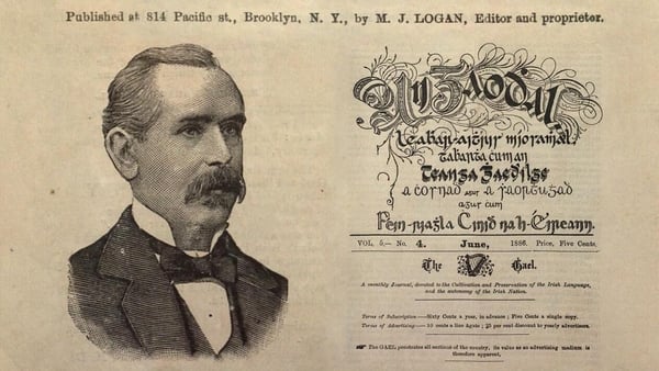 A cutout of the An Gaodhal newspaper