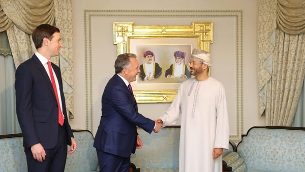 Omani Foreign Minister Sayyid Badr Hamad Al Busaidi meets US President Donald Trump's Special Representative for the Middle East Steve Witkoff and US negotiator Jared Kushner