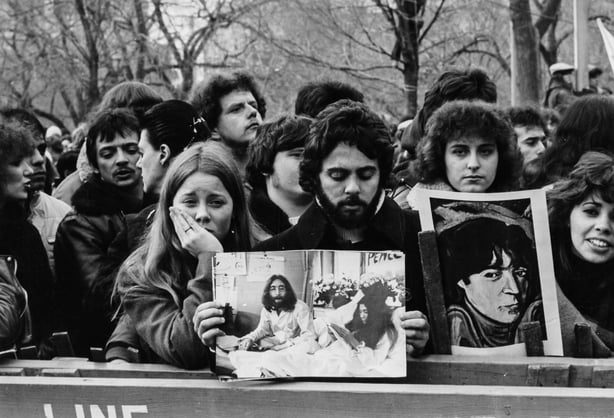 ceremony to pay tribute to John Lennon, Central Park, New York, December 1980