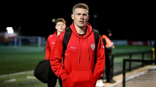 6 February 2026; James McClean of Derry City arrives for the SSE Airtricity Men's Premier Division match between Derry City and Sligo Rovers at The Ryan McBride Brandywell Stadium in Derry. Photo by Stephen McCarthy/Sportsfile