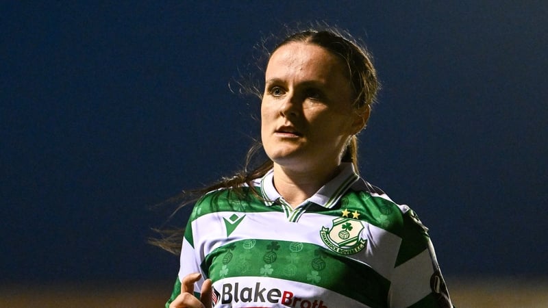 15 August 2025; Aoife Brophy of Shamrock Rovers during the Sports Direct Women's FAI Cup quarter-final match between Shelbourne and Shamrock Rovers at Tolka Park in Dublin. Photo by Ben McShane/Sportsfile