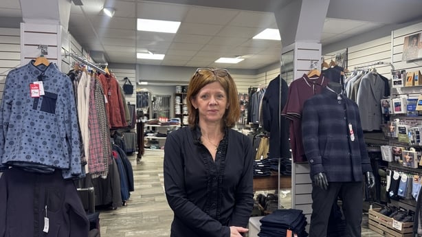 Sineád Morrissey at her shop, Barteloi Menswear, in Midleton