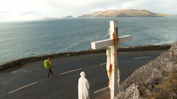 Eamonn says the barefoot walk has been extremely challenging