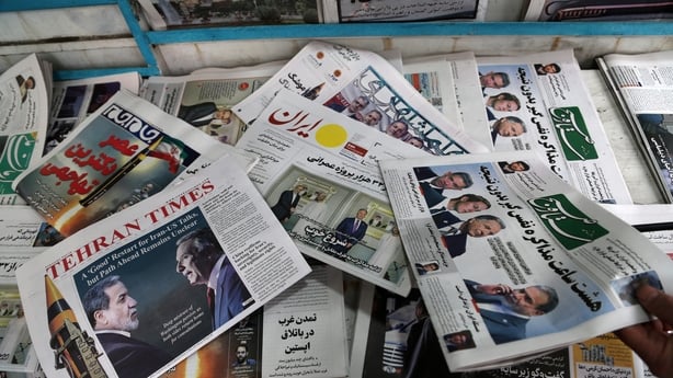 Iranian newspapers feature headlines on the resumption of nuclear talks between Iran and the United States in Oman
