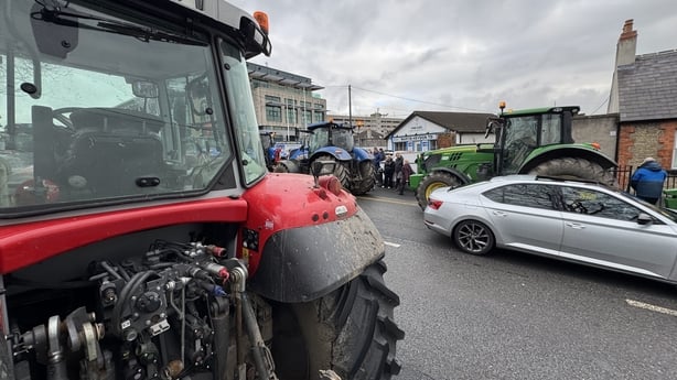 Farmers protest at Martin Heydon's office