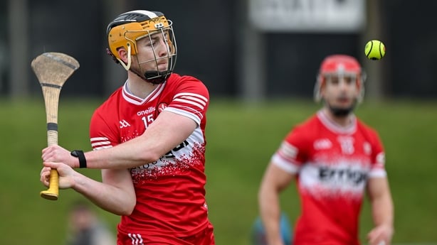 9 February 2025; Shea Cassidy of Derry during the Allianz Hurling League Division 2 match between Kerry and Derry at Austin Stack Park in Tralee, Kerry. Photo by Brendan Moran/Sportsfile