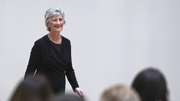President of Ireland Catherine Connolly arrives to speak during a visit to Ulster University Campus in Belfast, on day one of her visit to Northern Ireland. Picture date: Wednesday February 4, 2026.