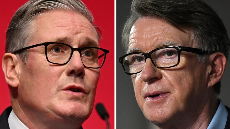 This combination of file photos created on February 5, 2026 shows Britain's Prime Minister Keir Starmer (L) delivering his keynote address to delegates on the third day of the annual Labour Party conference in Liverpool, north-west England, on September 3