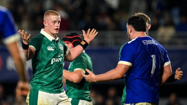 Dylan McNeice of Ireland during the U20 Six Nations Rugby Championship match between France and Ireland at Stade Amie Giral in Perpignan, France. Photo by Brendan Moran/Sportsfile