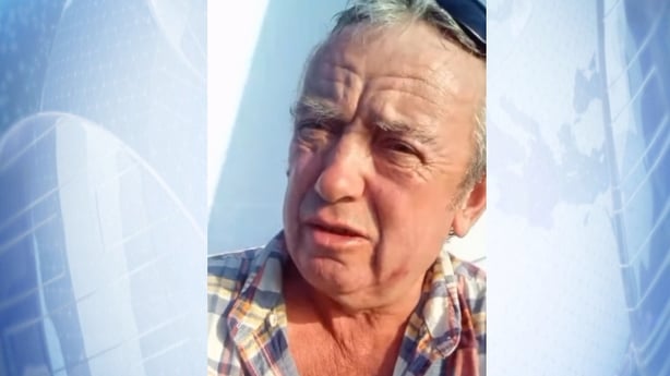 Colm Byrne seen on board the Gaza Sumud Flotilla