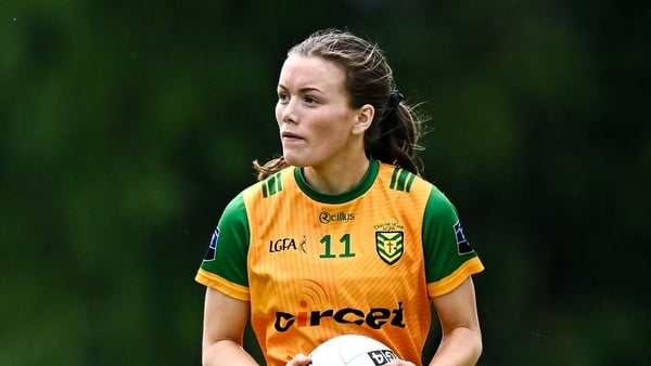 21 June 2025; Katie Dowds of Donegal during the TG4 All-Ireland Ladies Football Senior Championship Group 1 match between Tipperary and Donegal at Canon Hayes Park in Bansha, Tipperary. Photo by Seb Daly/Sportsfile