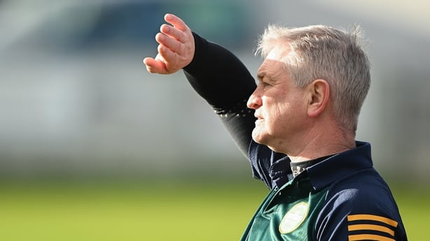1 February 2026; Offaly manager Johnny Kelly during the Allianz Hurling League Division 1A match between Offaly and Tipperary at Glenisk O'Connor Park in Tullamore, Offaly. Photo by Matt Browne/Sportsfile