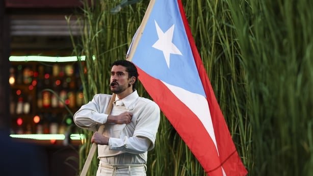 Bad Bunny performs onstage during the Super Bowl LX Halftime Show 