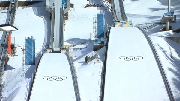 The ski jumps at Milano Cortina