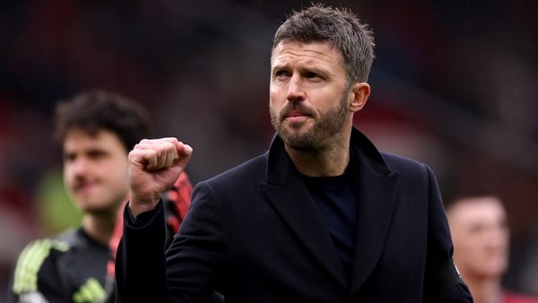 Michael Carrick, Manager of Manchester United during the Premier League match between Manchester United and Tottenham Hotspur at Old Trafford on February 07, 2026 in Manchester, England