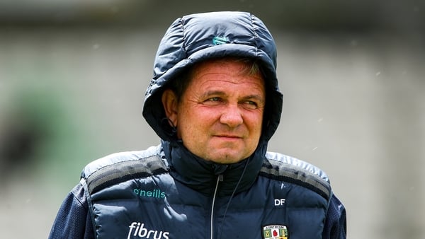 25 May 2025; Antrim manager Davy Fitzgerald before the Leinster GAA Hurling Senior Championship Round 5 match between Offaly and Antrim at Glenisk O’Connor Park in Tullamore, Offaly. Photo by Michael P Ryan/Sportsfile