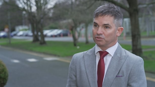 Kevin Hollingsworth speaking to RTÉ News