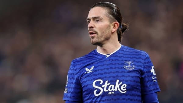 Jack Grealish of Everton looks on during the Premier League match between Everton and Wolverhampton Wanderers at Hill Dickinson Stadium on January 07, 2026 in Liverpool, England.