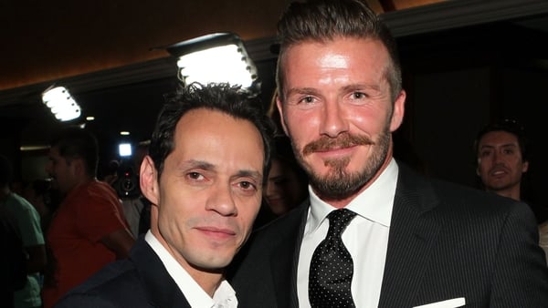 Marc Anthony and David Beckham