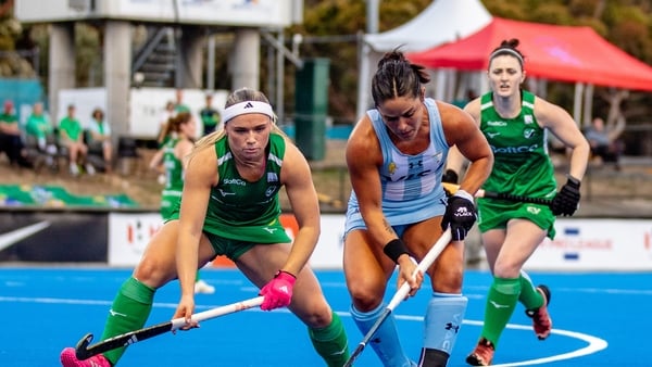 FIH Hockey game between Ireland and Argentina at the Tasmanian Hockey Centre on Tuesday 10th February 2026.Picture: Linda Higginson