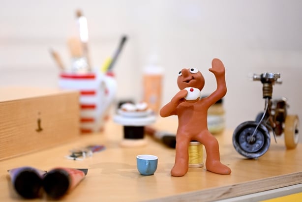 Morph during a photocall for the Inside Aardman: Wallace & Gromit and Friends Exhibition at Young V&A on 9 February, 2026 in London