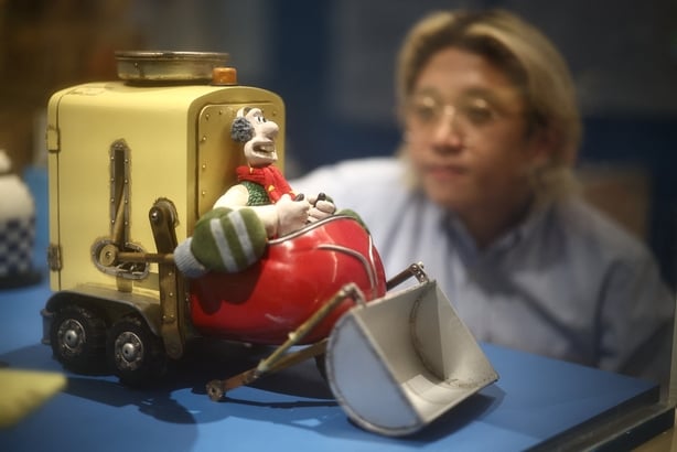The model of the Snowmanotron, from Wallace & Gromit's Cracking Contraptions, 2002, during a photocall for the Inside Aardman: Wallace & Gromit and Friends exhibition at the Young V&A museum in London on 9 February, 2026